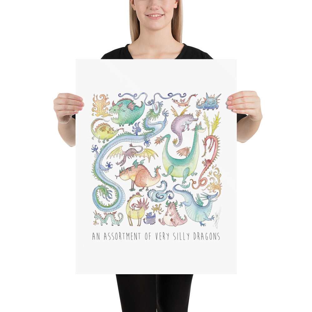 An Assortment of Silly Dragons: Print