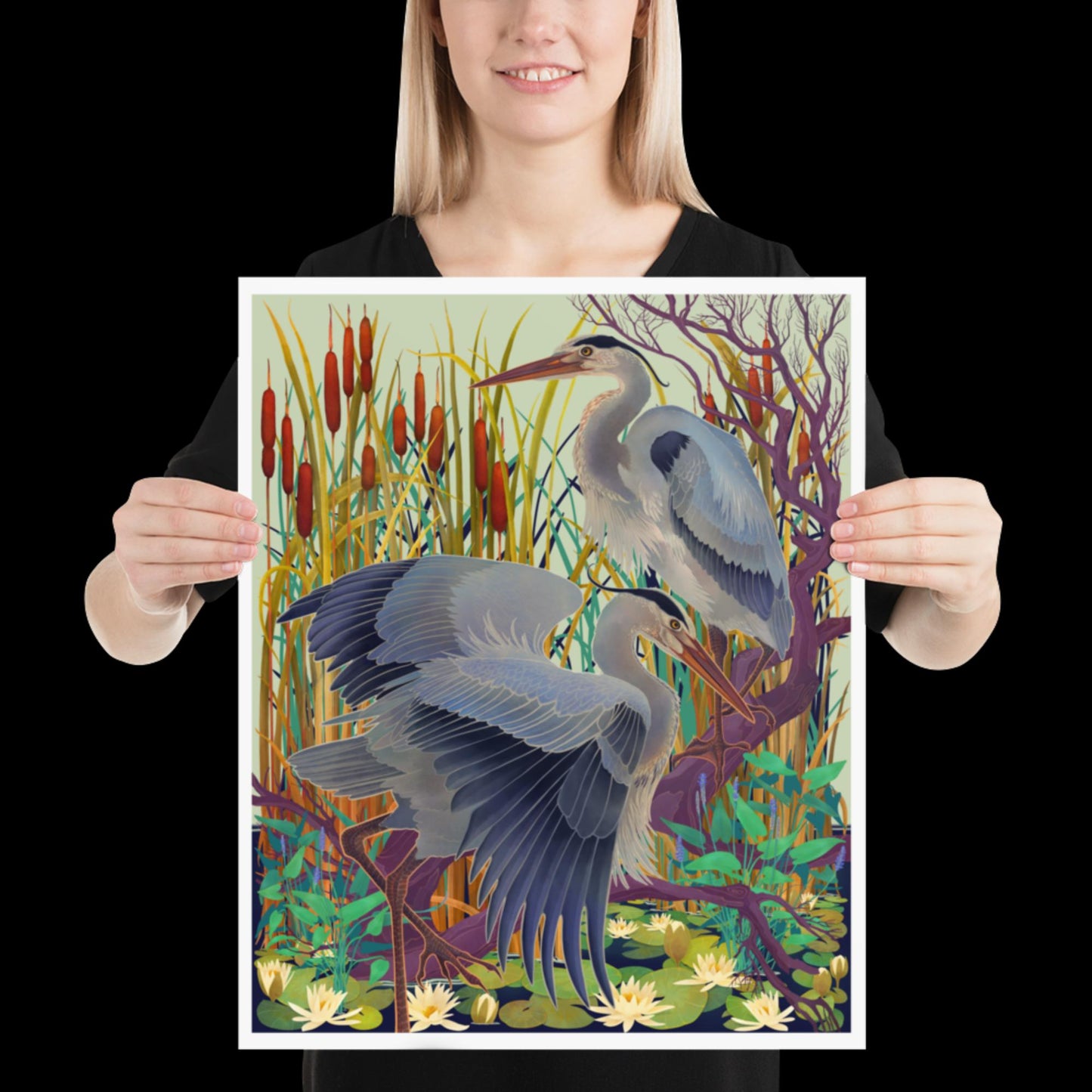 Herons at Rest: Print