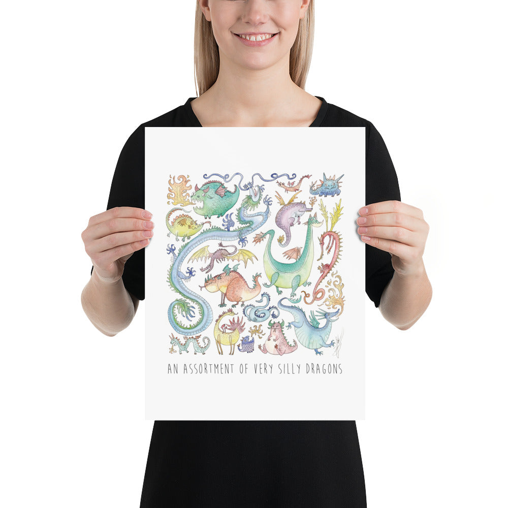 An Assortment of Silly Dragons: Print