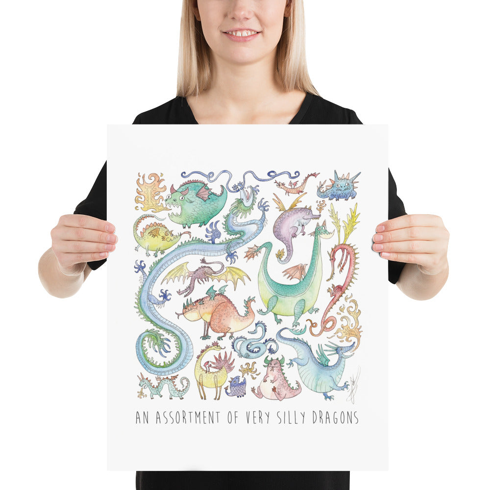 An Assortment of Silly Dragons: Print